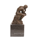 Classical Figure Bronze Sculpture The Thinker Deco Brass Statue TPE-185